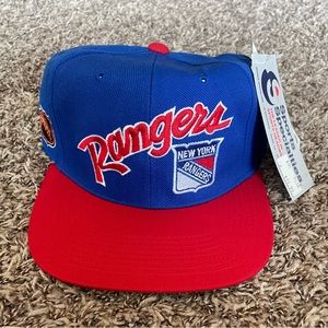 Vintage Sports Specialties New York Rangers Fitted Hat Script NHL NWT Size 6 7/8